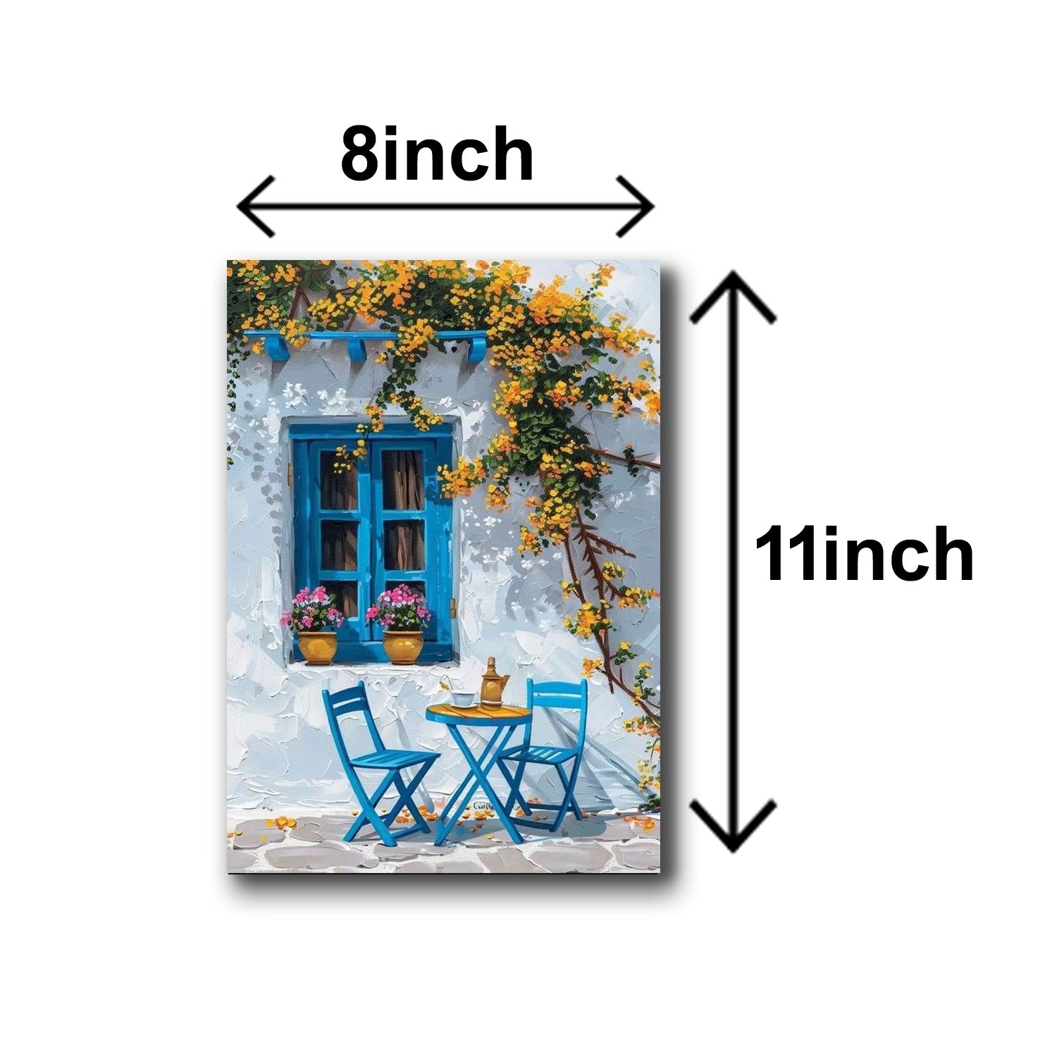 Set of 5 italian vintage homes art themed wall art wooden sticky Phototile frames for wall