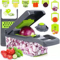16-In-1 Multifunctional Vegetable Chopper & Slicer With Colander Basket And Storage Container
