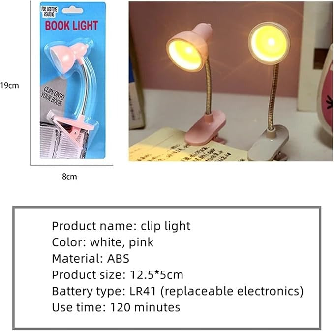 Mini Book Light With Clip