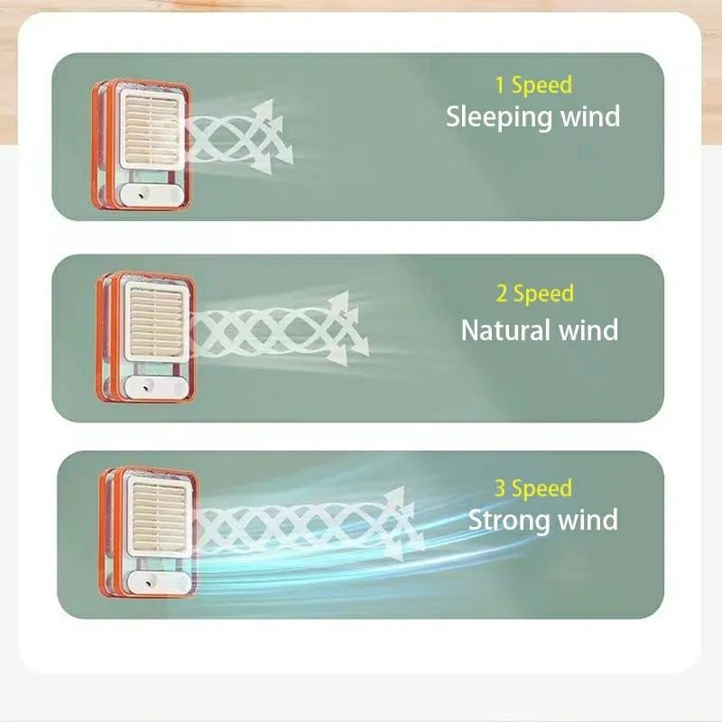 Rechargeable Portable Desktop Air Conditioner USB Mini Air Cooler Fan With Spray Humidifier Purifier