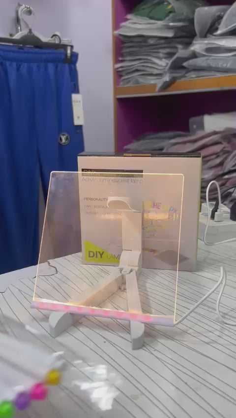 LED Light-Up Transparent Writing Board With 7 Marker