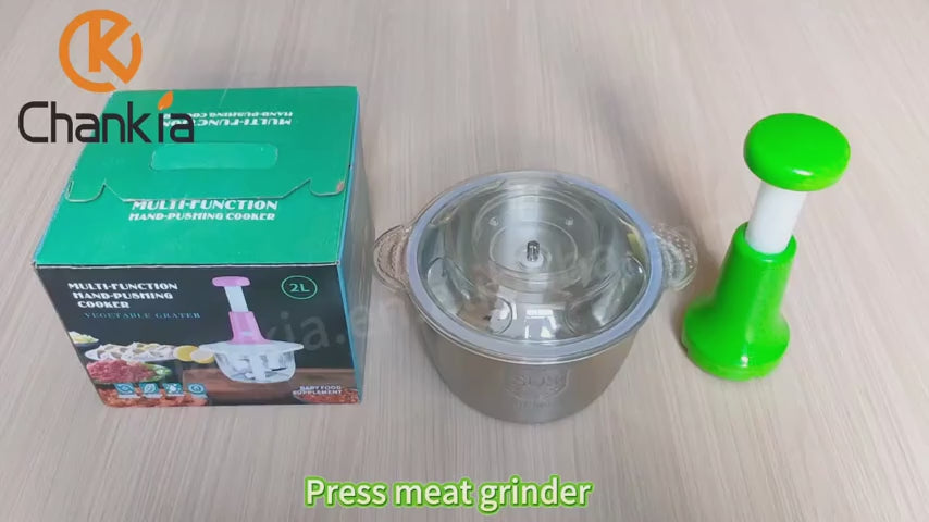Large 2L Bowl Effortless Vegetable Chopper & Meat Mincer