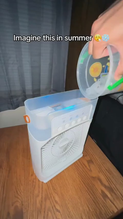 Mini Air Cooling Fan Portable Fan Copper Motor High Power Support Strong Airflow Large Size Cooling - Box Size 11 Inch